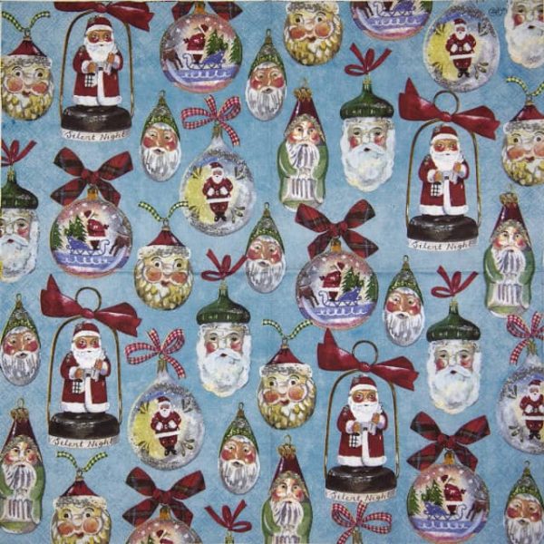 Paper napkin IHR Christmas decoration blue 883440