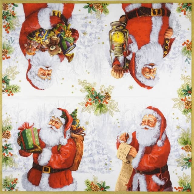 Paper Napkin - Santa is Coming