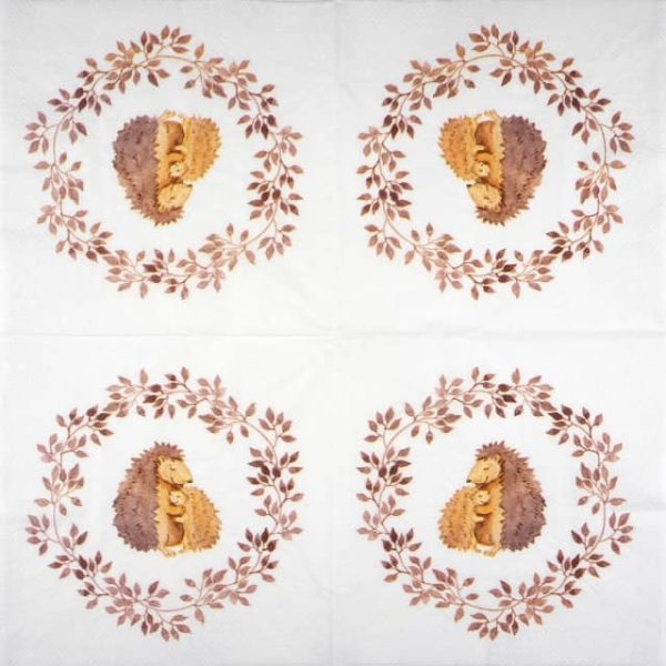 Paper Napkin - Mother hedgehog