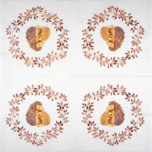 Paper Napkin - Mother hedgehog