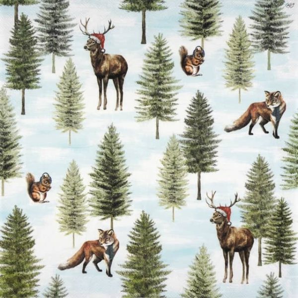 Paper Napkin - Nordic Winter Animals