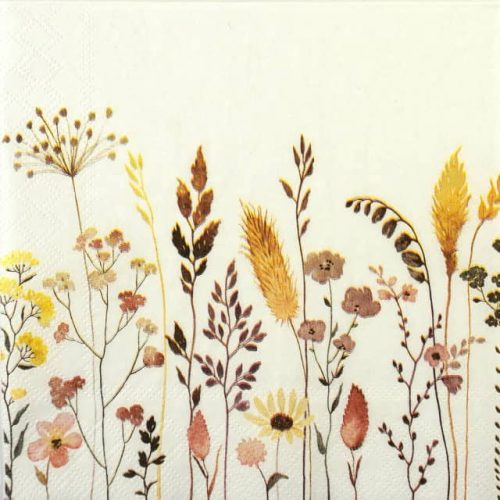 Single Decoupage Napkin - Wildflowers