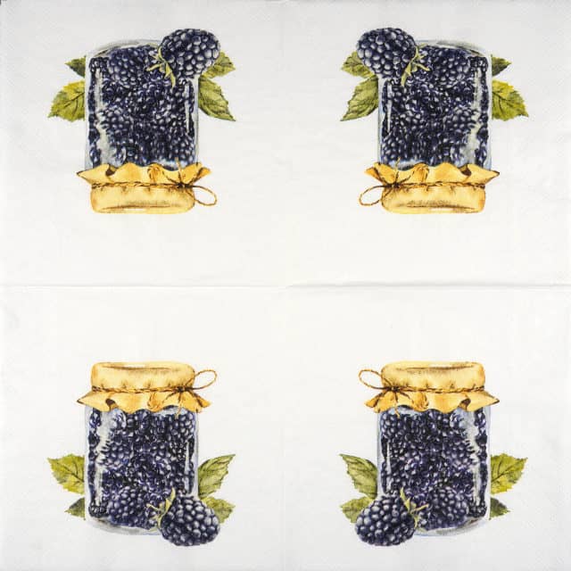 Paper Napkin blackberry jam