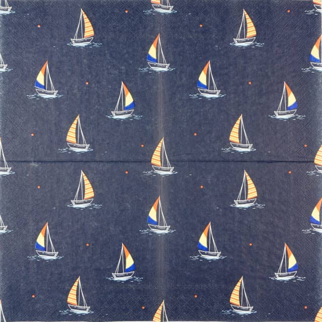 Paper Napkin - Wind Surfing dark blue
