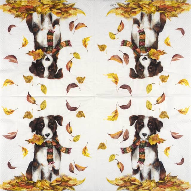 Paper Napkin - Autumn Dog