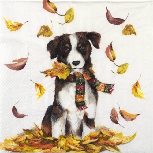 Paper Napkin - Autumn Dog