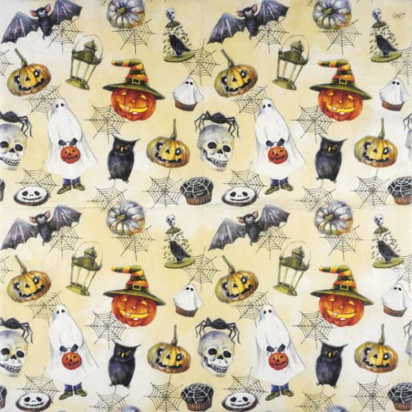 Paper Napkin scary Halloween figures