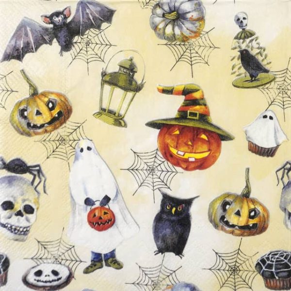 Paper Napkin scary Halloween figures