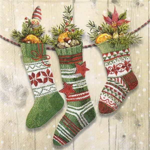 Paper Napkin - Christmas stocking