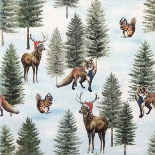 Paper Napkin Nordic Winter Animals