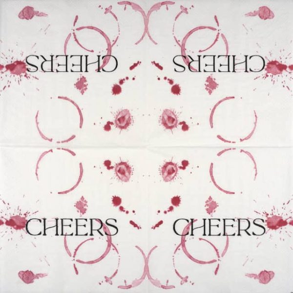 Paper Napkin Cheers burgundy spots