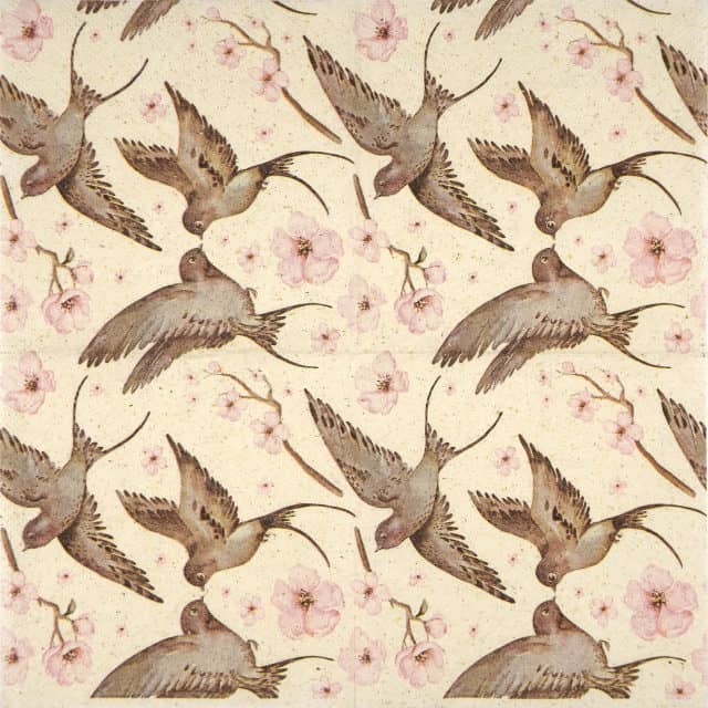 Paper Napkin - Birds and Blossoms