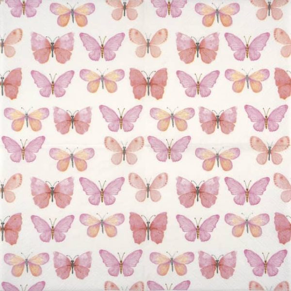 Paper Napkin - Pink Butterflies