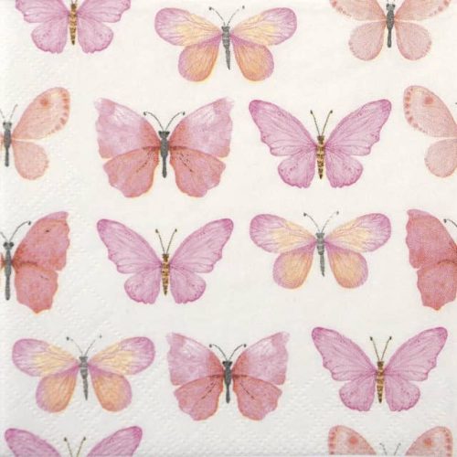 Paper Napkin - Pink Butterflies