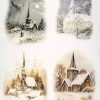 Rice Paper Decoupage - Winter Churches