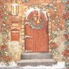 Stamperia Rice Paper A4 - All Around Christmas Red Door DFSA4804