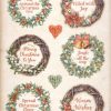 Stamperia Rice Paper A4 - All Around Christmas 6 Garlands DFSA4805