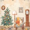 Stamperia Rice Paper A4 - All Around Christmas Sweet Room DFSA4807