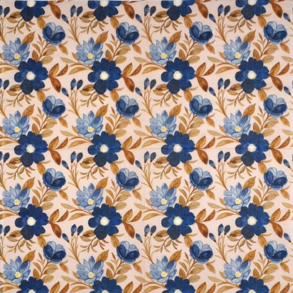 Paper Napkin - Blue Floral Pattern