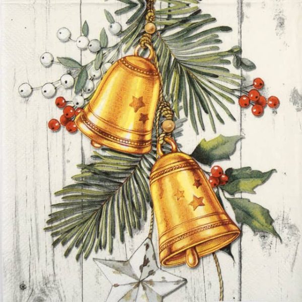 Paper Napkin - Christmas Bell cream