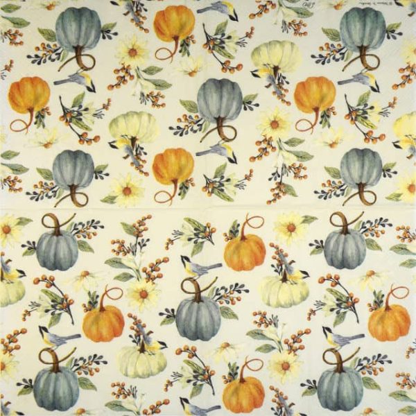 Paper Napkin - Pumpkin Floral