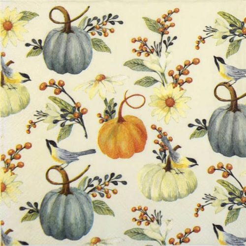 Paper Napkin - Pumpkin Floral