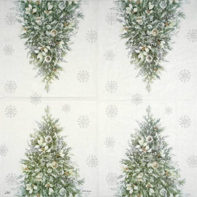 Paper Napkin - Christmas Tree cream