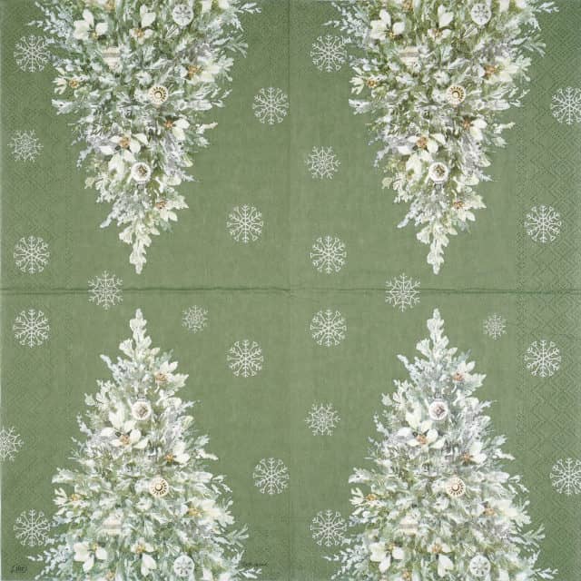 Paper Napkin - Christmas Tree green