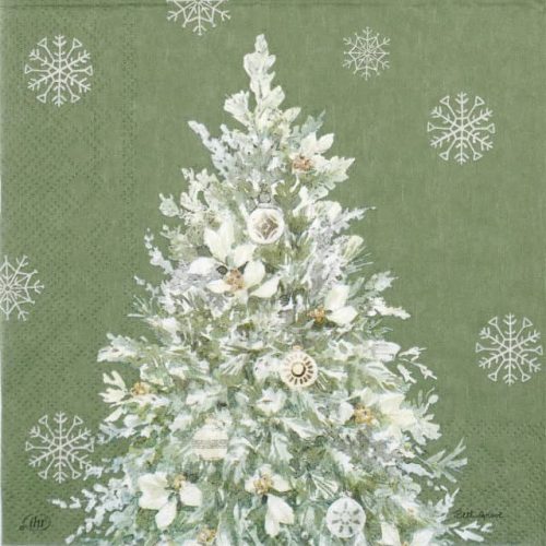 Paper Napkin - Christmas Tree green