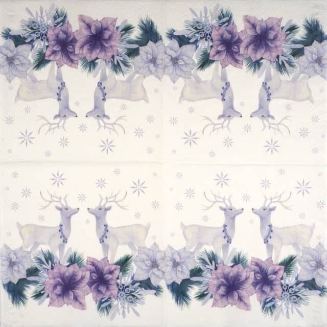 Paper Napkin - Lavender Christmas