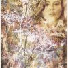 Rice Paper Decoupage - Floral Face - R2072