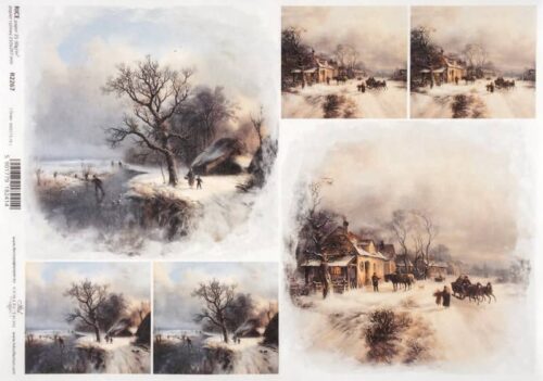 Rice Paper Decoupage - Winter Landscape - R2267