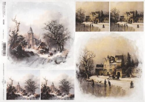 Rice Paper Decoupage - Winter Landscape - R2268