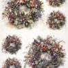 Rice Paper Decoupage - Winter Wreaths - R2292