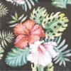 Paper-napkin-Ambiente-Hibiscus-floral-black-12513147