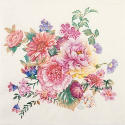 Paper Napkin - Watercolour flowers Arrangement