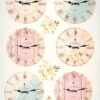 Decoupage Rice Paper A/4 - Colorful Clocks - 0533