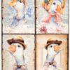 Decoupage Rice Paper A/4 - Duck Hat Fashion - 1843