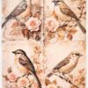 Decoupage Rice Paper A/4 - Birds and roses - 2318