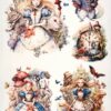 Decoupage Rice Paper A/4 - Alice in Wonderland - 44