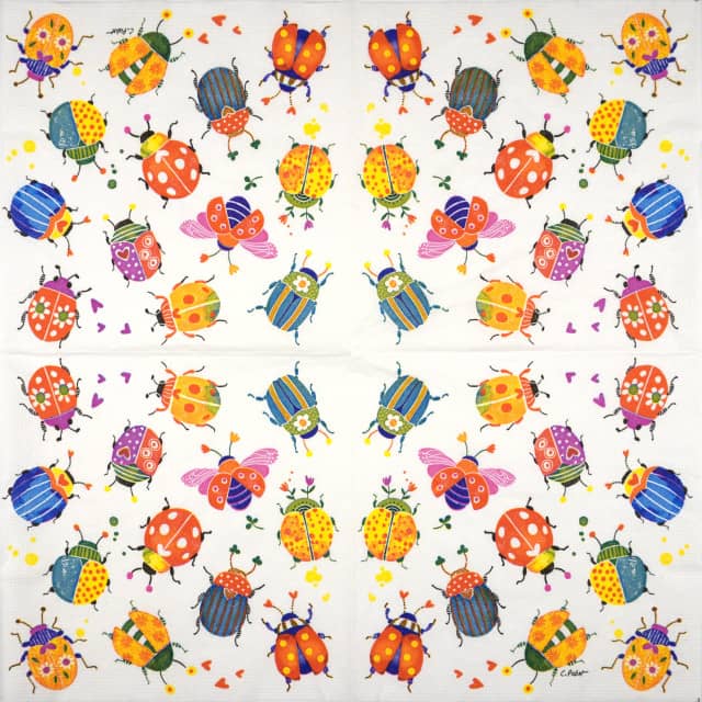 Paper Napkin -Colorful Ladybirds