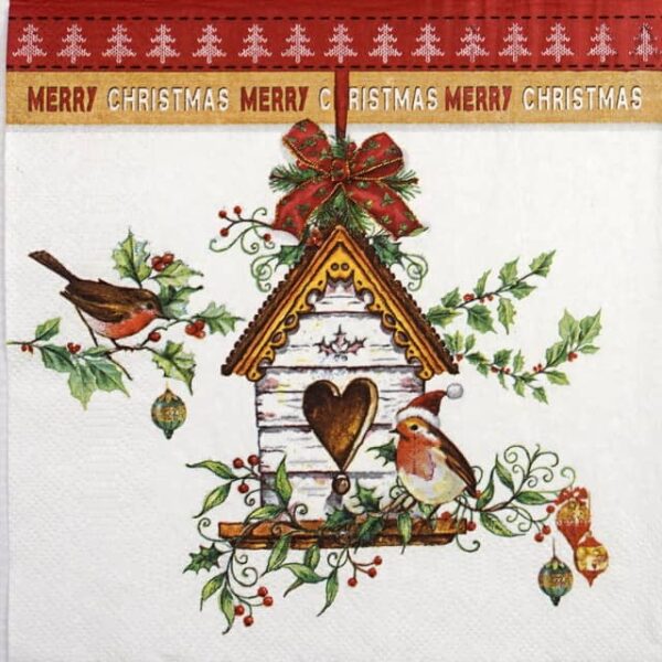 Paper Napkins - X-mas Birdhouse (20 pieces)