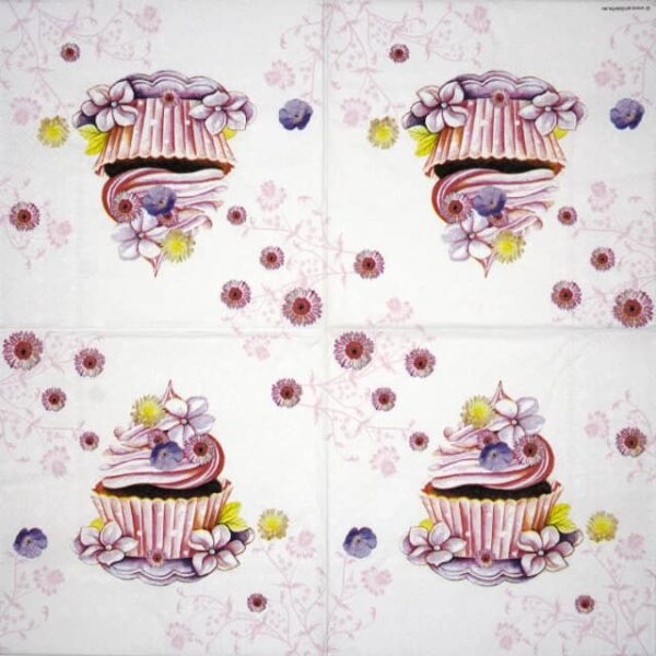 Paper Napkin - Decorated Cupcake