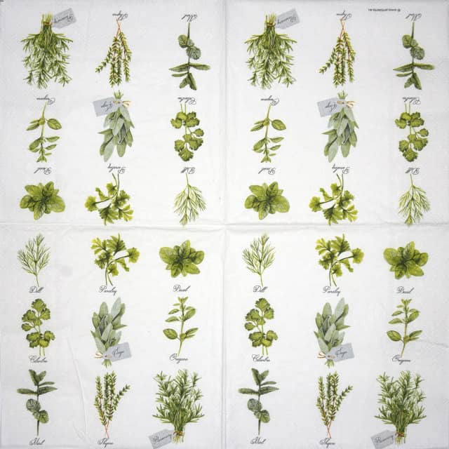 Paper Napkin - Herb selection