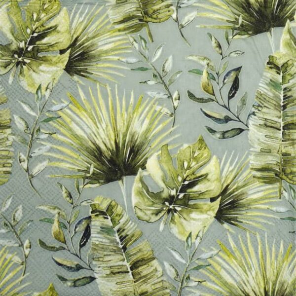 Paper Napkin - Jungle Leaves Green