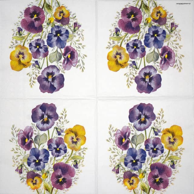 Paper Napkins - Pansies