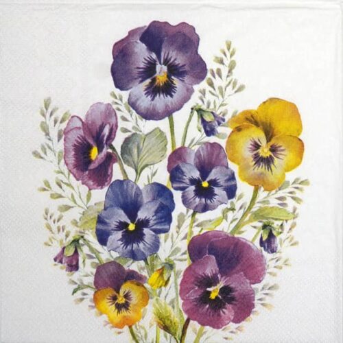 Paper Napkins - Pansies