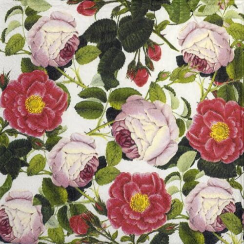 Paper Napkin - pink roses