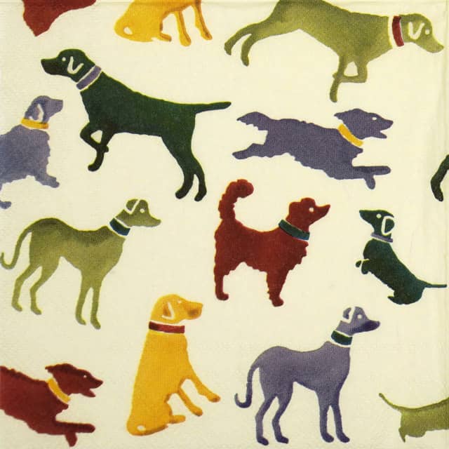 Paper Napkin - Polka dogs cream