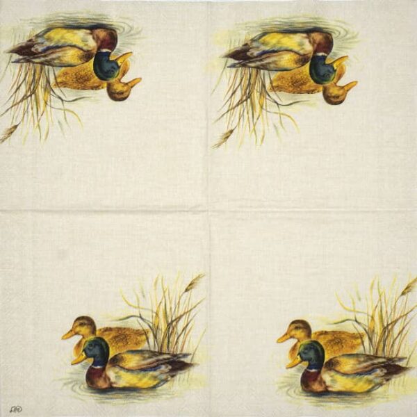 Paper Napkin - Hunted Ducks cream